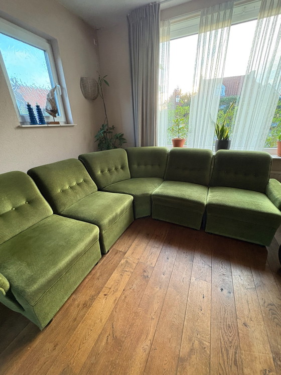 Divano angolare modulare verde vintage anni '70 – Divani modulari, Altro (photo 2 of 5)