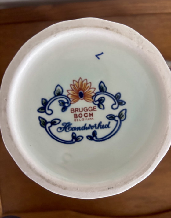 Set van 2 Vintage Boch Vazen - Brugge Delfts Imari Stijl – Ceramic (photo 6 of 12)