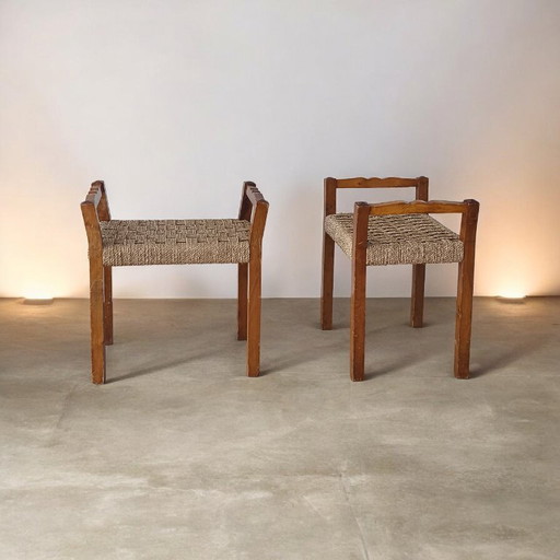 Set van 2 ( attrib ) Paolo Buffa krukken.