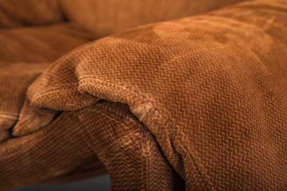 Image 1 of  Voorstellen P60 Leren Loungestoel van Vittorio Introini voor Saporiti, Italië, 1960