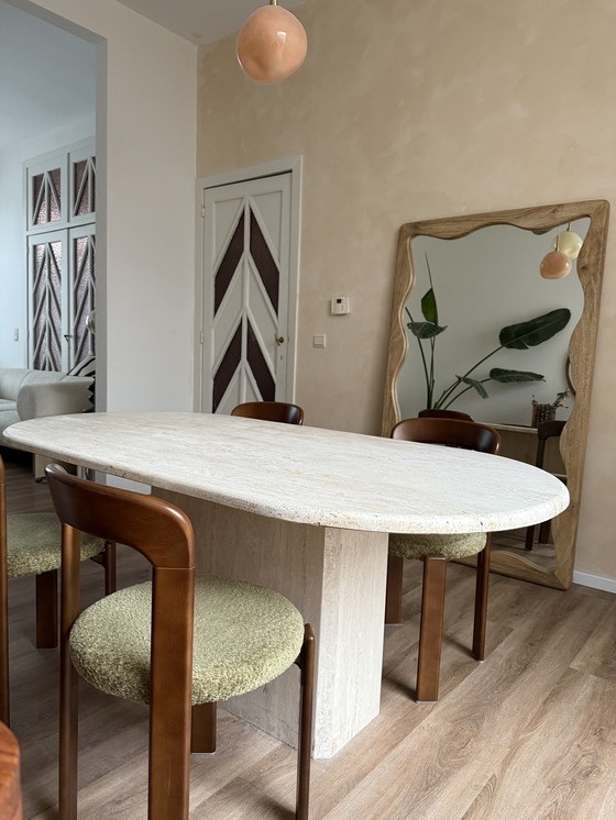 Image 1 of Vintage travertine dining table