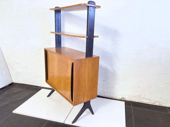 Image 1 of Mensola a colonna di metà secolo, risalente agli anni '50, disegnata da Reinhold Stotz.