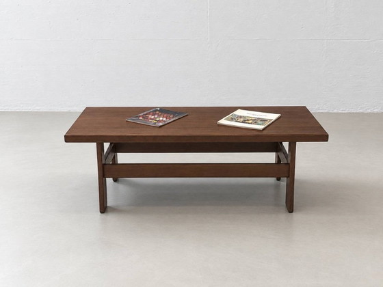 Scandinavian Vintage Coffee table in dark wood, 1970s (photo 2 of 15)