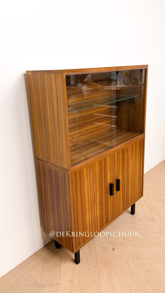 Armadio contenitore modulare vintage, vetrina, Armadi contenitori, Vetro, Legno, Marrone (foto 3 di 8)