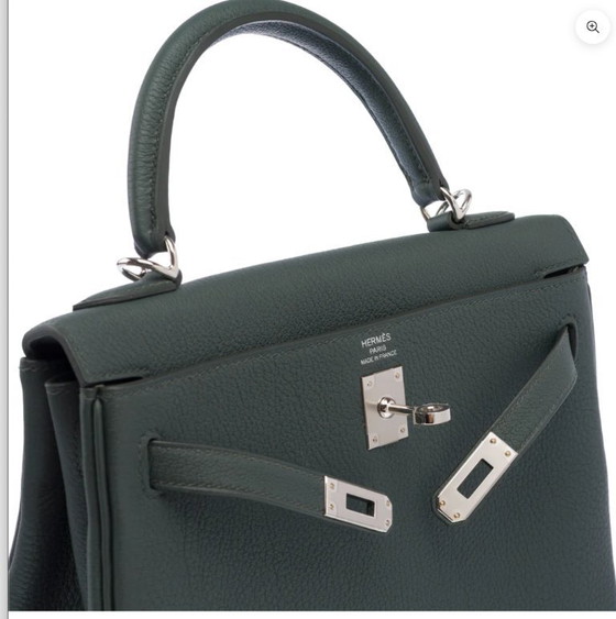 Image 1 of Sac Hermes Kelly 25 en Cuir Vert - 103493
