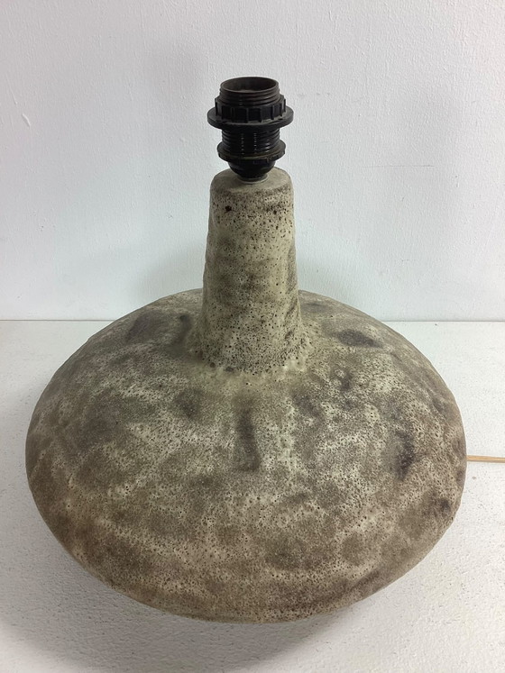 Mid Century Speckled Ceramic Table Lamp (photo 6 of 11)