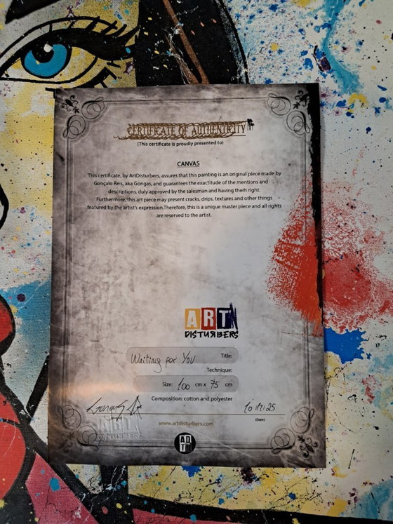 Image 1 of GONGAS - Wachtend op jou - Kunstenaarsdoek