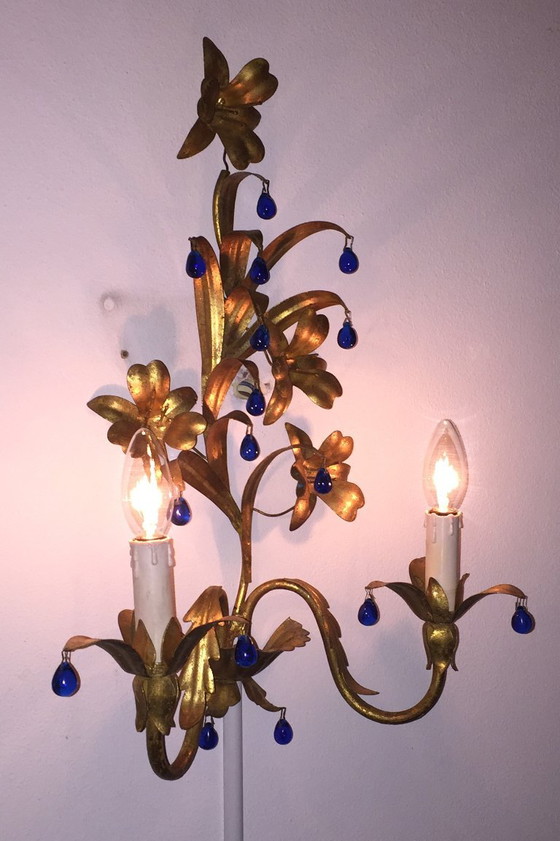 Set of two Italian wall chandeliers – Gold, Metal (photo 2 of 5)
