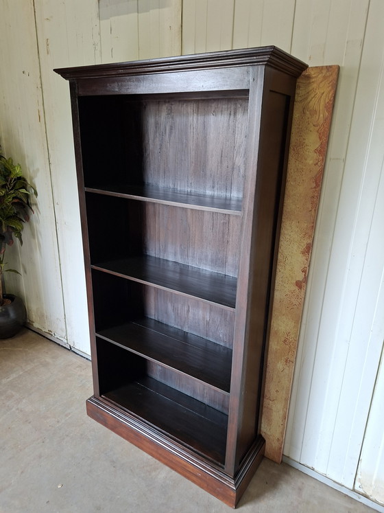 Image 1 of Colonial teak bookcase dimensions: 97x34m and 180cm high.