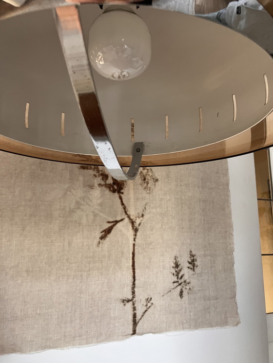 Image 1 of Vintage Space Age 70s pendant lamp Herda / smoked glass aluminum