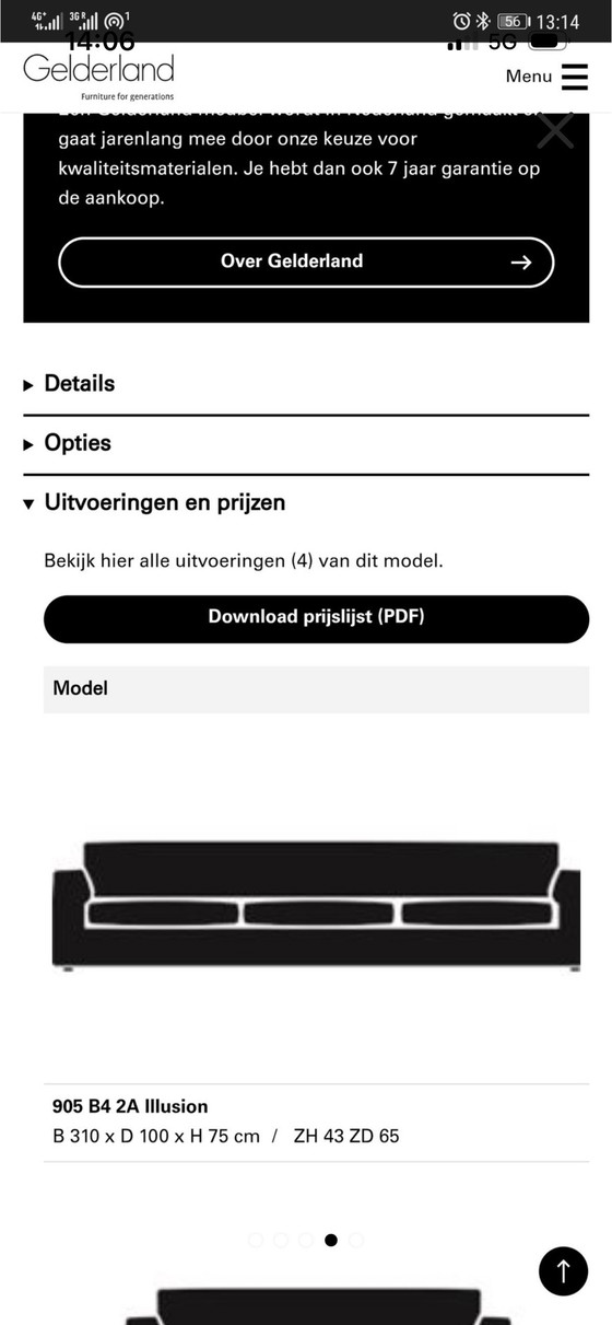 Image 1 of Divano lounge Gelderland Illusion Jan des Bouvrie