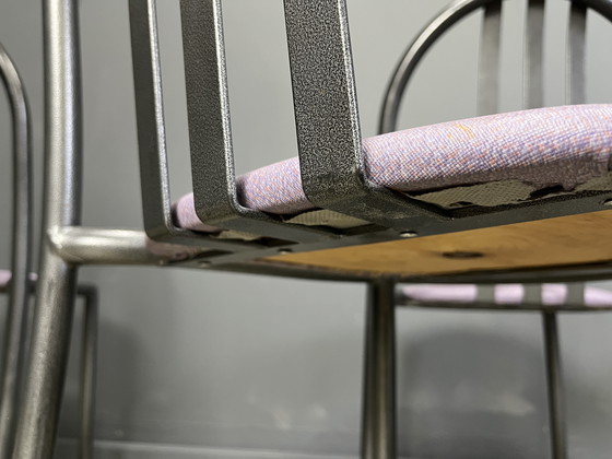 Image 1 of Set of Nr 222 Chairs by Robert Mallet-Stevens, 1980s, Set of 6