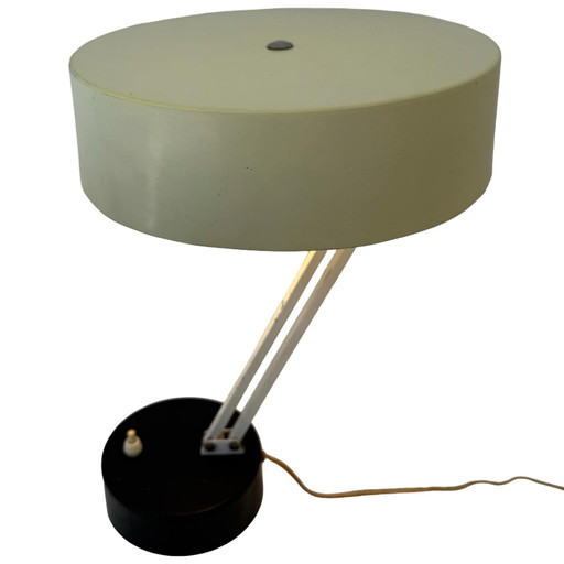 Hala Zeist - H. Th. Busquet - Table / Desk Lamp - Model 146 - Bauhaus - 1950's - Dutch Design - Black and Yellow - Adjustable