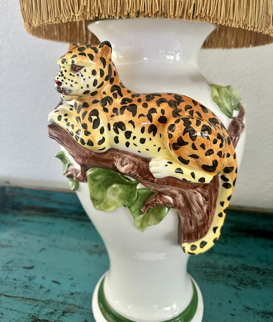 Image 1 of Tafellamp Tiger Italienische Keramik