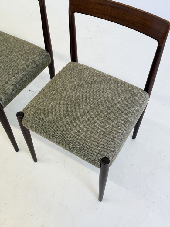 Image 1 of Juego de 4 sillas de comedor Lübke con madera de palisandro.