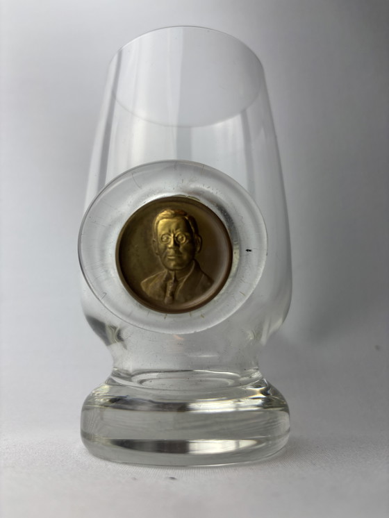 Image 1 of Jubiläumsset 1970 – 12 Gläser in einer luxuriösen Holzbox – vergoldet