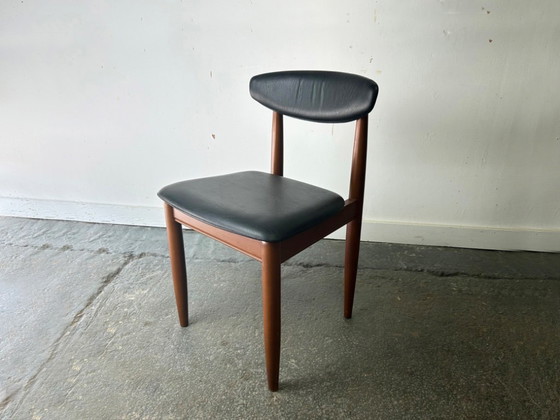 1960/70s Schreiber Mid-Century Extending Dining Table 4 Matching Dining Chairs – Dining set, Wood (photo 9 of 12)