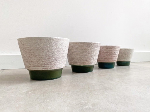 4 pots de fleurs vintage en céramique ADCO – plantenbak, Ceramic (photo 2 of 8)