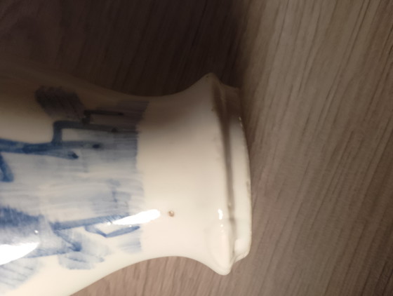 Image 1 of Chinese porcelain baluster base with cryptic zoomorphic decoration and monogram, 19th century