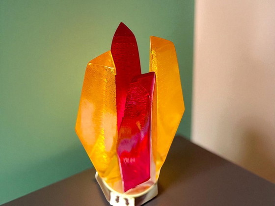 Image 1 of Soviet futurist design Flame accent table lamp, 1980