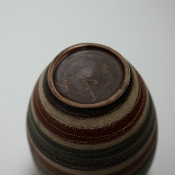 Large Handcrafted Ceramic Vase, Germany, 1956 – Possibly Westerwald / SAWA Circle (photo 8 of 8)