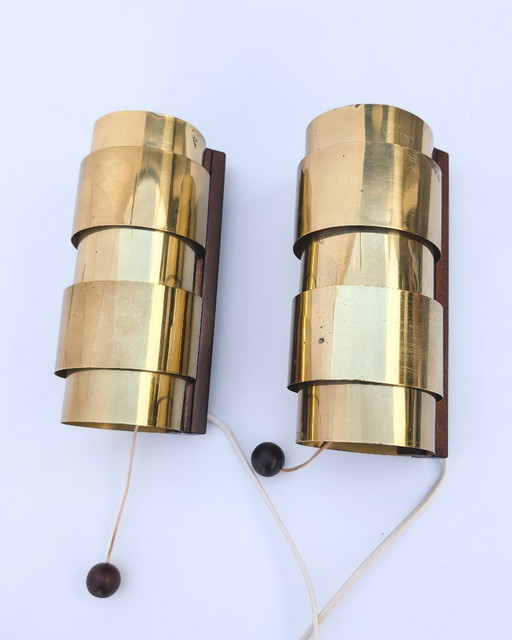 Coppia di applique da parete in ottone "Aristokrat" – Forseke AB Nybrofabriken