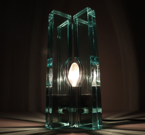 Image 1 of Set of 2 table lamps/glass objects by Giorgio Reggiori for Gallotti & Radice, 1960s, Italy