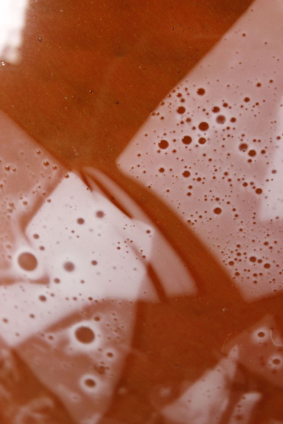 Image 1 of LORRAIN Daum Croismare Nancy - Large 6 kg orange & white marbled vase, 1920s