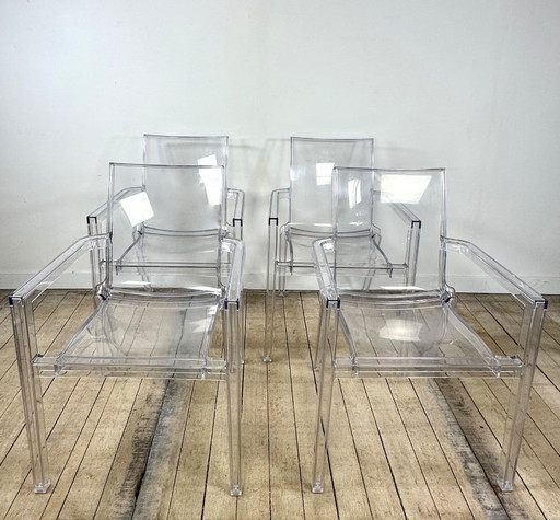 Vintage italienische Driade-Sessel (4er-Set) aus den 1980er Jahren