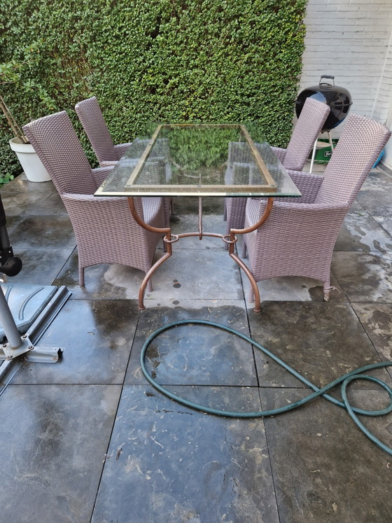 Glass garden table – Metal (photo 2 of 5)