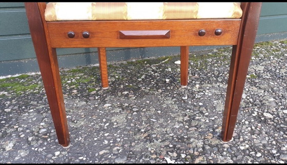 Image 1 of 4 kersenhouten jugendstil eetkamer armtoelen 