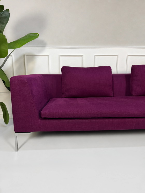 Image 1 of B&B Italia Charles Designer slaapbank Lila Stoff Ausstellungsstück