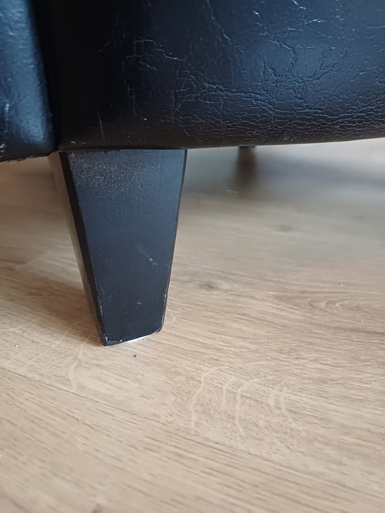 Image 1 of Poltrona Machalke in pelle nera di Crack