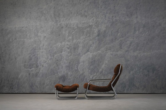 Image 1 of Fauteuil en sofa set uit het midden van de 20e eeuw, ontworpen door Gillis Lundgren, Ikea Zweden, jaren 70.