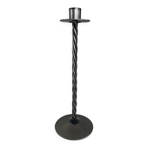 Danish design candlestick with a twisted base.
