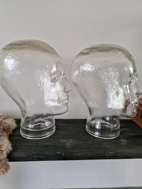 Têtes de mannequins en verre vintage – Objets déco, Glass (photo 6 of 6)
