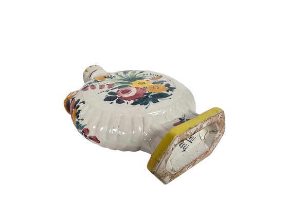 Image 1 of Deruta – Pilgerflasche – Keramik – handbemalt – Italien – 1950er Jahre