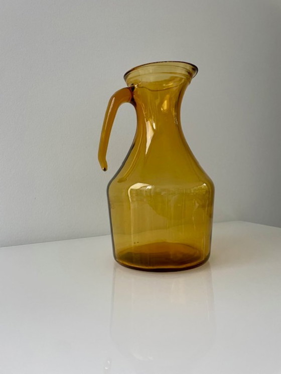Image 1 of Carafe vintage en verre ambré de Bormioli Rocco – Italie