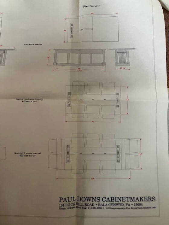Image 1 of Solid cherry wood dining table and 6 chairs
