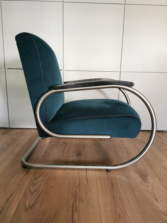 Poltrona vintage con struttura tubolare di Tubax – Poltrone, Iron, Textile (photo 2 of 7)