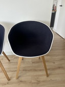 8x Hay About A Chair wit en gestoffeerd