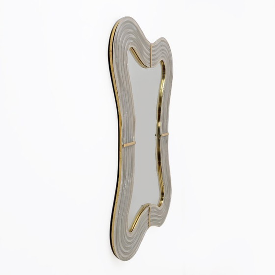 Image 1 of Ondae – Sculptural Mirror in Brass and Murano Glass