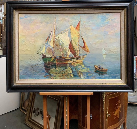 Seascape. In the style of impressionism. – Paintings & Drawings, Canvas (photo 7 of 7)