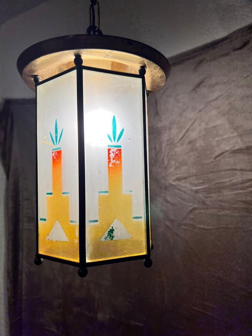 Jaren '30 Hanglamp in Amsterdamse School Stijl