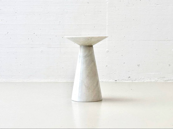 Image 1 of Round table in Carrara marble by Carlo Scarpa for Cattelan Italia, 1970s