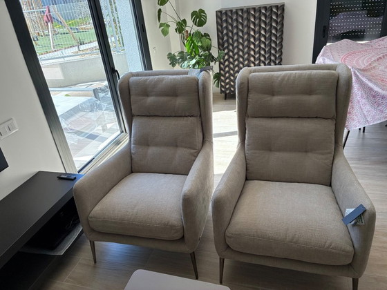 Image 1 of 2 Natuzzi Aftereight butacas respaldo alto