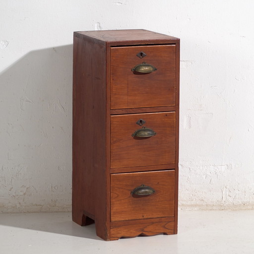 Small antique Japanese file cabinet - Showa Period (c. ) #89