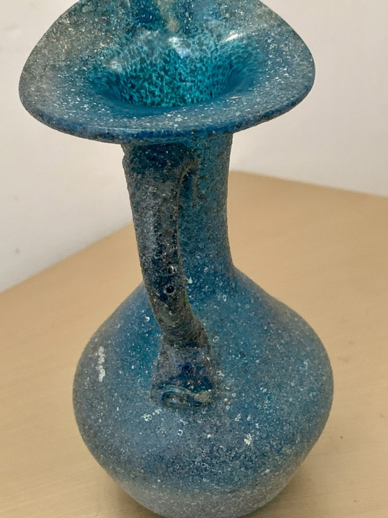 Petite aiguière Scavo Murano — col trilobé signature Seguso — vintage 13cm – Vases, Murano Glass (photo 9 of 15)