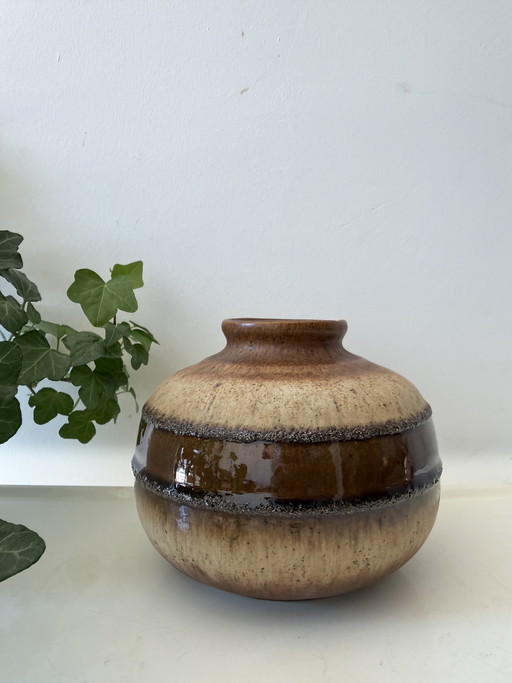 Vase en céramique Strehla, années 1970