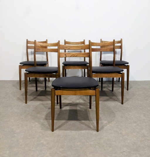 Seis sillas escandinavas vintage